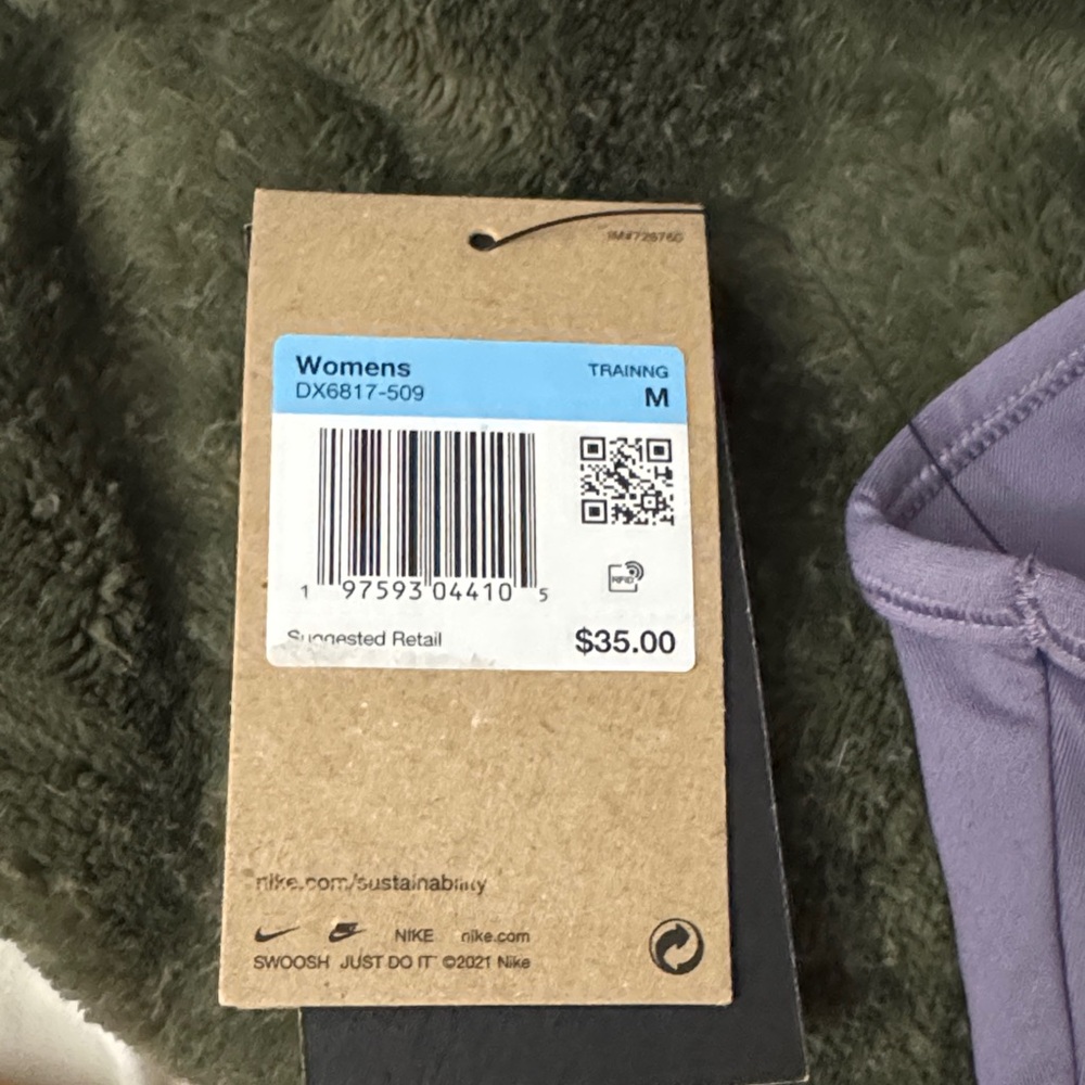 Nike Women's Lavender Sports Bra - Picture 2 of 3